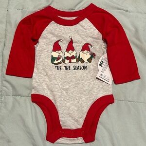 Holiday Time Baby and Toddler Long Sleeve Raglan Christmas Bodysuit